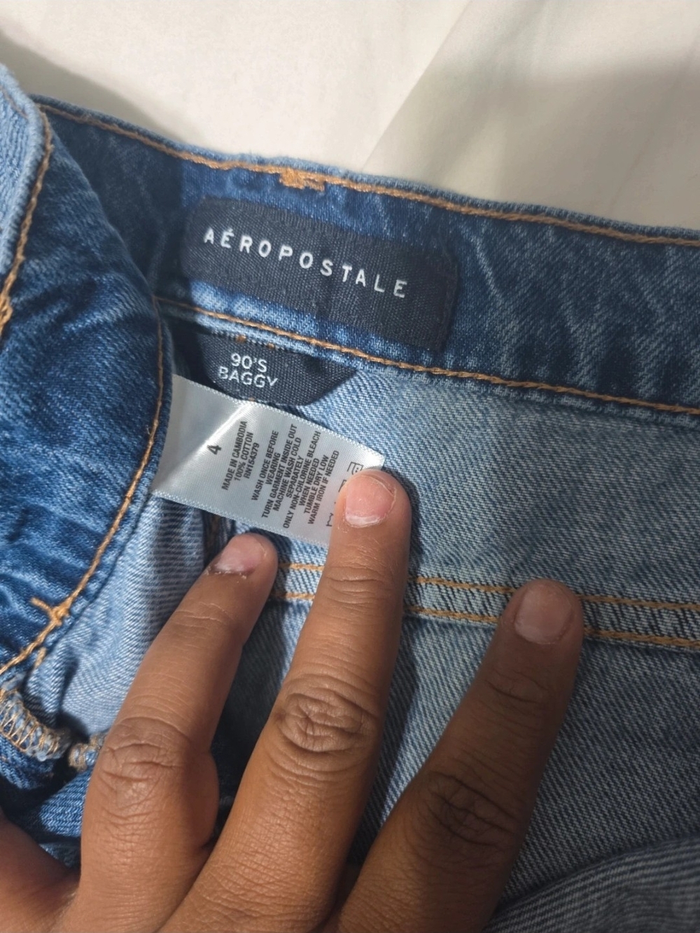 Aeropostale Women's 90's Baggy Jeans - Light Blue Denim
